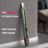 Deli Utility Knife Retractable Tools Kit Pocket Portable Unboxing Knives couteau нож канцелярия Paper Cut Handicraft Carving
