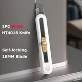 Deli Utility Knife Retractable Tools Kit Pocket Portable Unboxing Knives couteau нож канцелярия Paper Cut Handicraft Carving