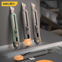 Deli Utility Knife Retractable Tools Kit Pocket Portable Unboxing Knives couteau нож канцелярия Paper Cut Handicraft Carving