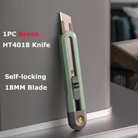 Deli Utility Knife Retractable Tools Kit Pocket Portable Unboxing Knives couteau нож канцелярия Paper Cut Handicraft Carving
