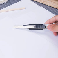 Deli Utility Knife Zinc alloy knife shell small utility knife blade Comfortable anti-slip grip