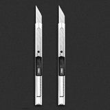 Deli Utility knife Retractable with 30 Degree Snap Off Blade 9MM Box Cutter Knife, Office Vinyl and Paper Cutting Craft Knives