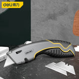 Deli Zinc Alloy Retractable Box Cutter Premium taglierino professionale Utility Knife Wallpaper cuchillos Stationery Tools нож