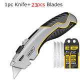Deli Zinc Alloy Retractable Box Cutter Premium taglierino professionale Utility Knife Wallpaper cuchillos Stationery Tools нож