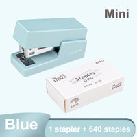 Deli stapler student use Mini small stapler Portable Multifunction Binding Machine Children cute Home Office Send staples