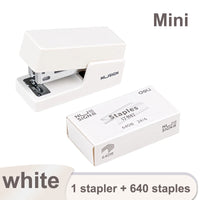 Deli stapler student use Mini small stapler Portable Multifunction Binding Machine Children cute Home Office Send staples