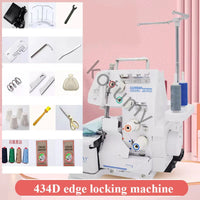 Desktop Overlock máquina de costura, casa de quatro linhas Lockstitch, pequeno de quatro linhas, casa e escritório