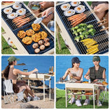 Detachable Portable Camping Grill Mini Stove Folding Barbecue Cookstove Durable Foldable BBQ Grill Rack Outdoor Cookware