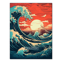 Diamond Painting Waves Sailboat  Art New Series 2024 Sunset  Full Diamond Mosaic Cross Stitch Set Home Wall Decoration Gift