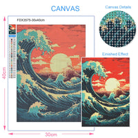 Diamond Painting Waves Sailboat  Art New Series 2024 Sunset  Full Diamond Mosaic Cross Stitch Set Home Wall Decoration Gift