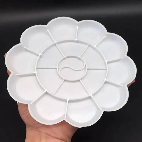 8cm plastic flower shape painting palette