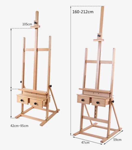Solid Wood Easel Caballete De Pintura Artist Oil Paint Easel Painting Stand  Multipurpose Folding Easel for Painting Art Supplies