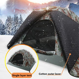 Double-Layer Camping Tent, Thickened Windproof and Cold-proof, Nature Hike, Bushcraft, Trip Tent Cover, Outdoor, Winter