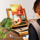 AOOKMIYA Drawer Wooden Table Easels Artist Painting Easel Portable Desktop Laptop Accessories Sketch portable oil painting box Art