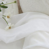 Dreamwood High Quality Luxury Chiffon Solid White Sheer Curtains for Living Room Bedroom Decoration Window Voiles Tulle Curtain