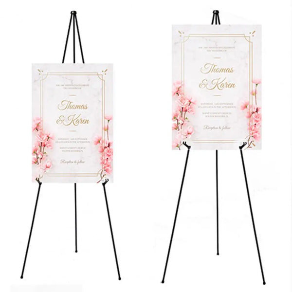 AOOKMIYA Easy Storage Art Easel with Clip Wedding Sign White Easel Sta