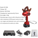 Elétrica Ratchet Cabo Cortador, Bateria De Lítio Hidráulica, Ferramenta De Corte De Cabo, Tesoura De Cabo Portátil, 18V