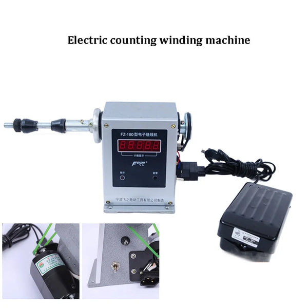 Electric Digital Display Winder, Contando Máquina de enrolamento, Ferramenta de enrolamento automático, 0-9999 Counting Range