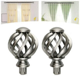 Elegant Curtain Rod Finials End Drapery Caps Replacement Not Deform Plastic Window Head Rods Spiral Ball Drape Accessories