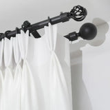 Elegant Curtain Rod Finials End Drapery Caps Replacement Not Deform Plastic Window Head Rods Spiral Ball Drape Accessories