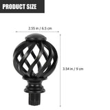 Elegant Curtain Rod Finials End Drapery Caps Replacement Not Deform Plastic Window Head Rods Spiral Ball Drape Accessories