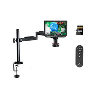 Elikliv EM4K Flex 4K Digital Soldering Microscope 2000X 10.1" HDMI Microscope for Electronics with Boom Arm Stand Ring Light