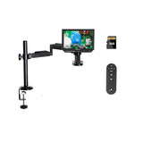 Elikliv EM4K Flex 4K Digital Soldering Microscope 2000X 10.1" HDMI Microscope for Electronics with Boom Arm Stand Ring Light