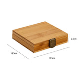 AOOKMIYA  Empty Bamboo Paint Palette with Lid Art Palette for Painters Students Studio 24 Grids