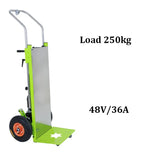 Escada elétrica escalando máquina, carrinho de mão, caminhão liso, 250kg