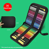 Estética em Canvas Rollable Pencil Case, Escola Grande Capacidade, Armazenamento de Lápis Coloridos, Roll Up Case para Artista, 36, 48, 72 Slots