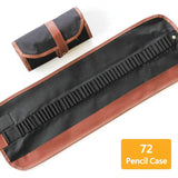 Estética em Canvas Rollable Pencil Case, Escola Grande Capacidade, Armazenamento de Lápis Coloridos, Roll Up Case para Artista, 36, 48, 72 Slots