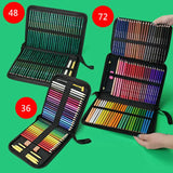 Estética em Canvas Rollable Pencil Case, Escola Grande Capacidade, Armazenamento de Lápis Coloridos, Roll Up Case para Artista, 36, 48, 72 Slots