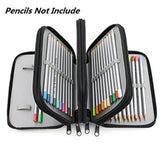 Estojo de grande capacidade para meninas, estojos grandes para lápis, bolsa com zíper multi-deck, 72 slots, suporte para caneta