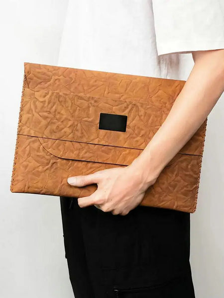 Fashion Business File Bag A4 Paper File Organizer Document Bag PU Leat AOOKMIYA