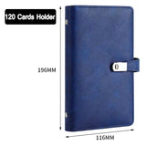Fashion Card Book 120 Cards Stock Business Card Organizer PU Leather Titular livro cartão nome