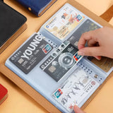 Fashion Card Book 120 Cards Stock Business Card Organizer PU Leather Titular livro cartão nome