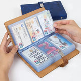 Fashion Card Book 120 Cards Stock Business Card Organizer PU Leather Titular livro cartão nome