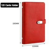 Fashion Card Book 120 Cards Stock Business Card Organizer PU Leather Titular livro cartão nome