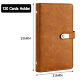 Fashion Card Book 120 Cards Stock Business Card Organizer PU Leather Titular livro cartão nome
