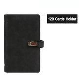 Fashion Card Book 120 Cards Stock Business Card Organizer PU Leather Titular livro cartão nome