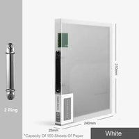 Fashion Colors 3 ring binder File Folder A4 Paper Organizer 2 Ring Clear Binder Sleeves Document Organizer PVC Bag A4 Folder