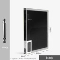 Fashion Colors 3 ring binder File Folder A4 Paper Organizer 2 Ring Clear Binder Sleeves Document Organizer PVC Bag A4 Folder