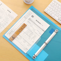 Fashion Colors 3 ring binder File Folder A4 Paper Organizer 2 Ring Clear Binder Sleeves Document Organizer PVC Bag A4 Folder