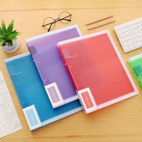 Fashion Colors 3 ring binder File Folder A4 Paper Organizer 2 Ring Clear Binder Sleeves Document Organizer PVC Bag A4 Folder