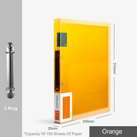 Fashion Colors 3 ring binder File Folder A4 Paper Organizer 2 Ring Clear Binder Sleeves Document Organizer PVC Bag A4 Folder