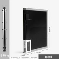 Fashion Colors 3 ring binder File Folder A4 Paper Organizer 2 Ring Clear Binder Sleeves Document Organizer PVC Bag A4 Folder