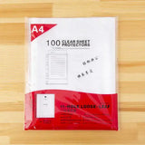 Fashion Colors 3 ring binder File Folder A4 Paper Organizer 2 Ring Clear Binder Sleeves Document Organizer PVC Bag A4 Folder