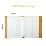 Fashion Colors Business Card Book Large Capacity Name Card Holder 1000 Business Cards Organizer PU Leather Card Holder Album