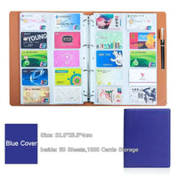 Fashion Colors Business Card Book Large Capacity Name Card Holder 1000 Business Cards Organizer PU Leather Card Holder Album