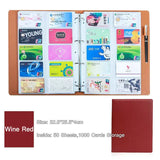 Fashion Colors Business Card Book Large Capacity Name Card Holder 1000 Business Cards Organizer PU Leather Card Holder Album